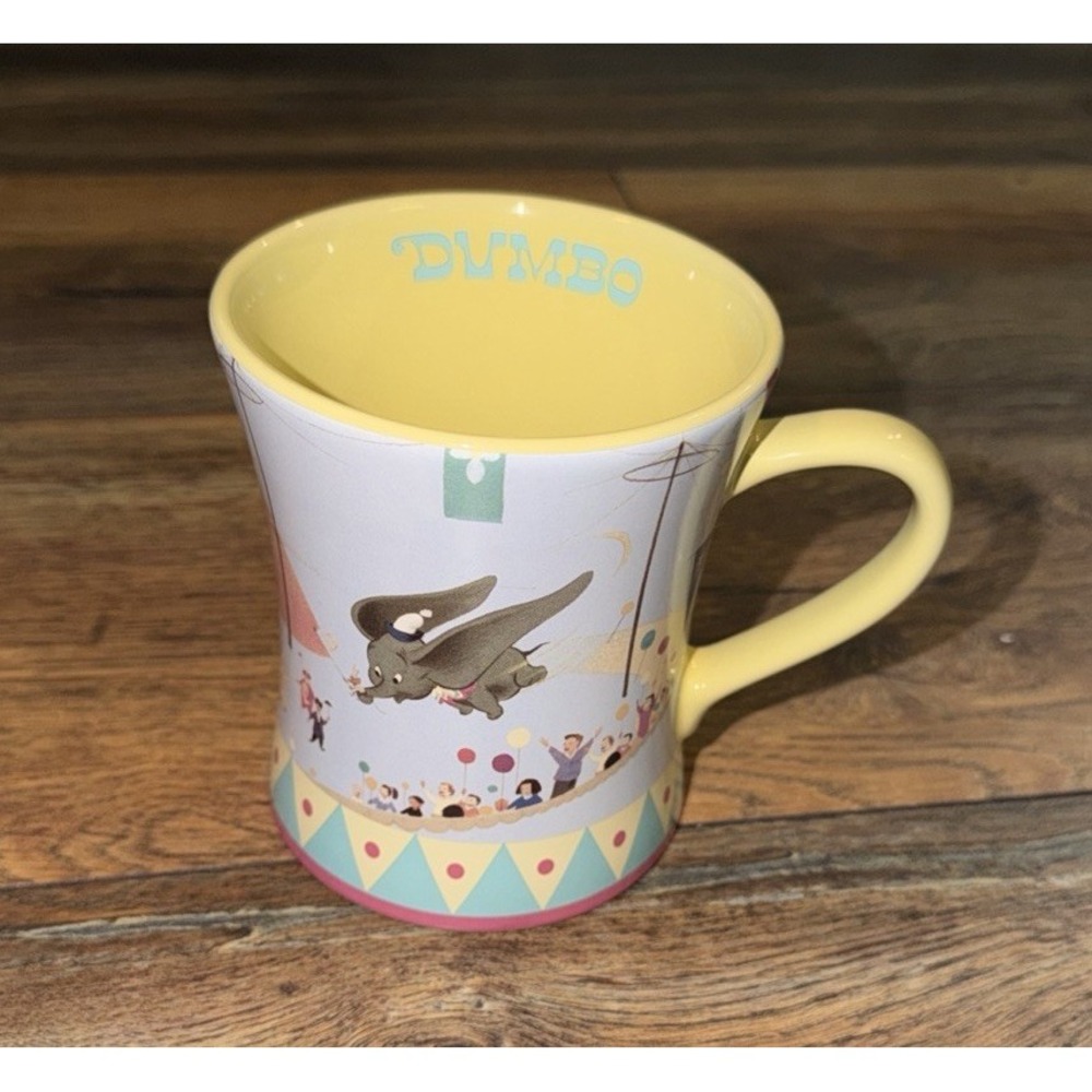 Vtg Disneyland Resort Retro Dumbo Ride Coffee Mug 14 Ounce Made in Taiwan